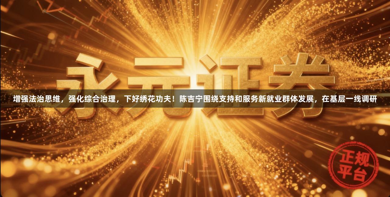 增强法治思维，强化综合治理，下好绣花功夫！陈吉宁围绕支持和服务新就业群体发展，在基层一线调研