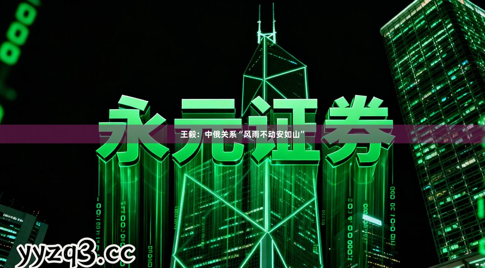 王毅：中俄关系“风雨不动安如山”