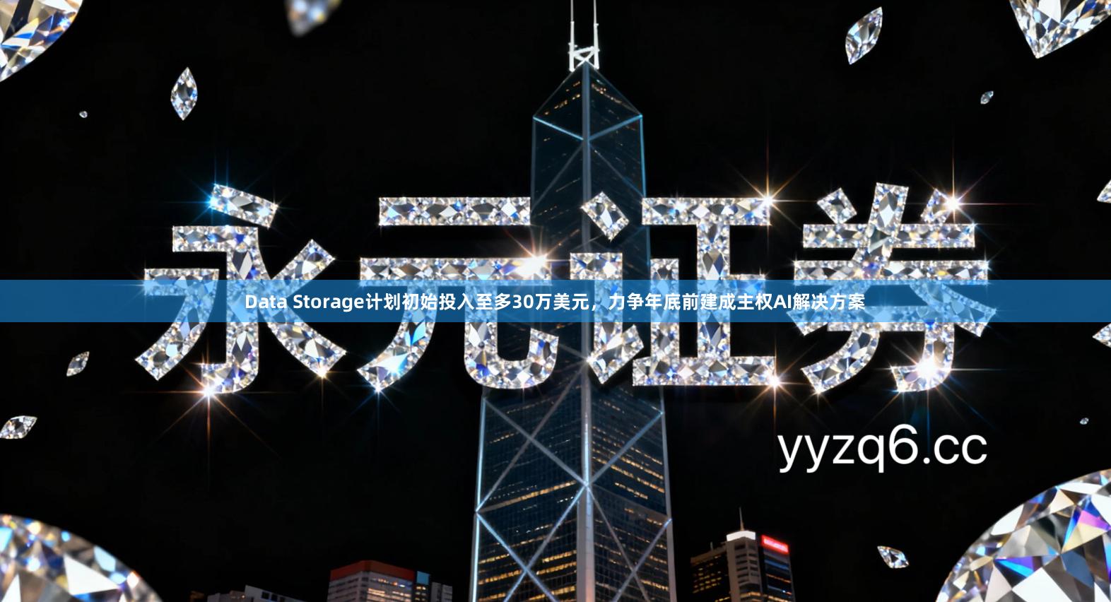 Data Storage计划初始投入至多30万美元，力争年底前建成主权AI解决方案
